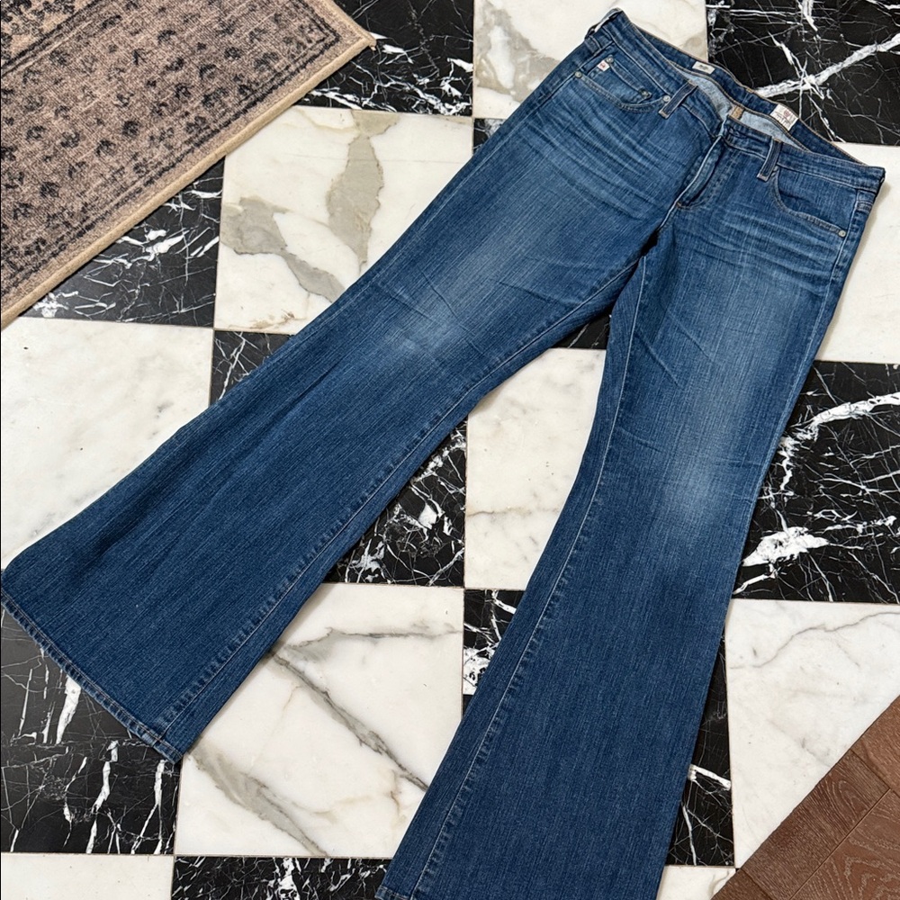 Ag Adriano Goldschmied Flare Jeans in Deep Blue